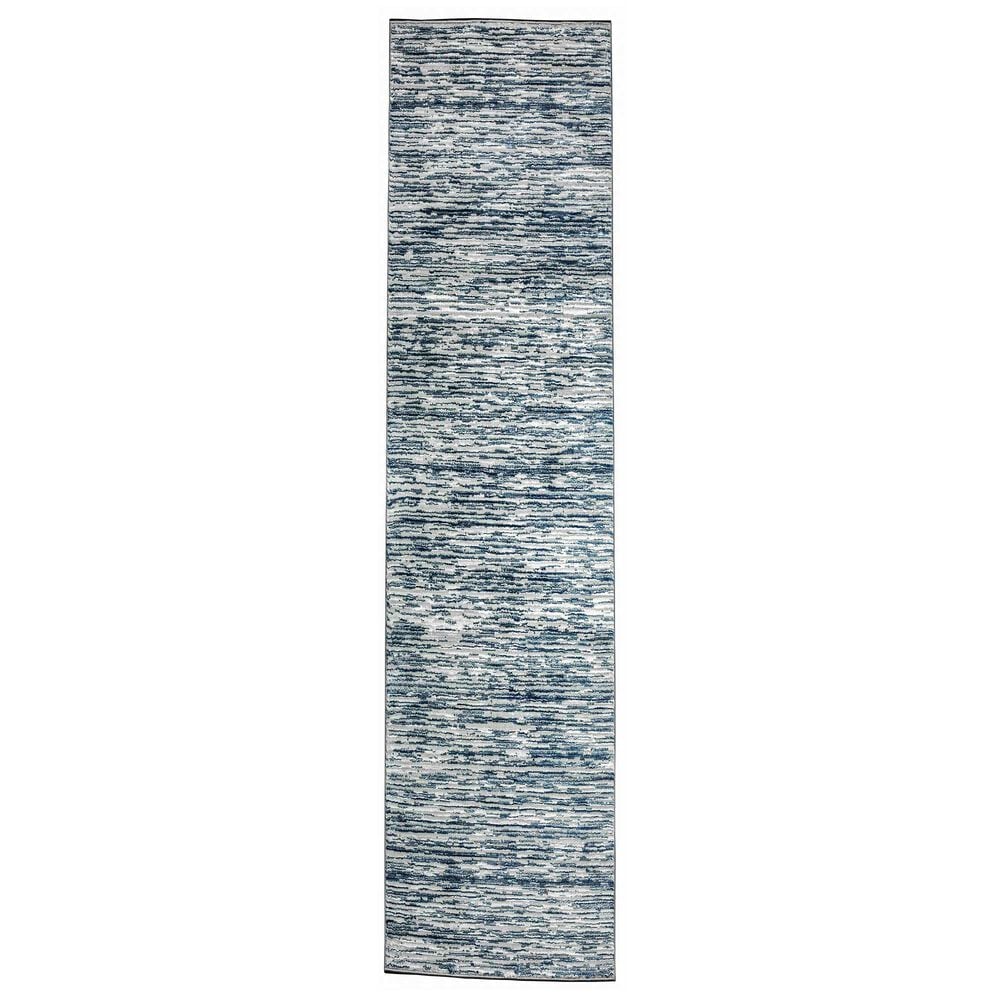 Radici USA Davide Striped 2"2" x 7"7" Blue Area Rug, , large