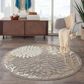 Nourison Aloha ALH05 5"3" Round Natural Indoor/Outdoor Area Rug, , large