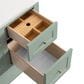 James Martin Vanities Breckenridge 48" Single Bathroom Vanity in Smokey Celadon with 3 cm White Zeus Quartz Top and Rectangular Sink, , large