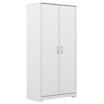 Bush Cabot Tall Bathroom Storage Cabinet with Doors in White, , large