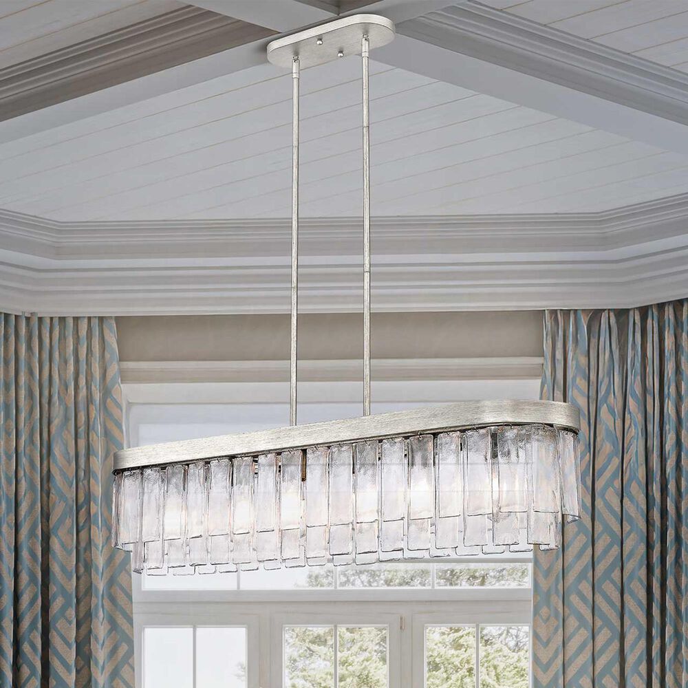 Golden Lighting Ciara 6-Light Linear Pendant in Peruvian Silver, , large