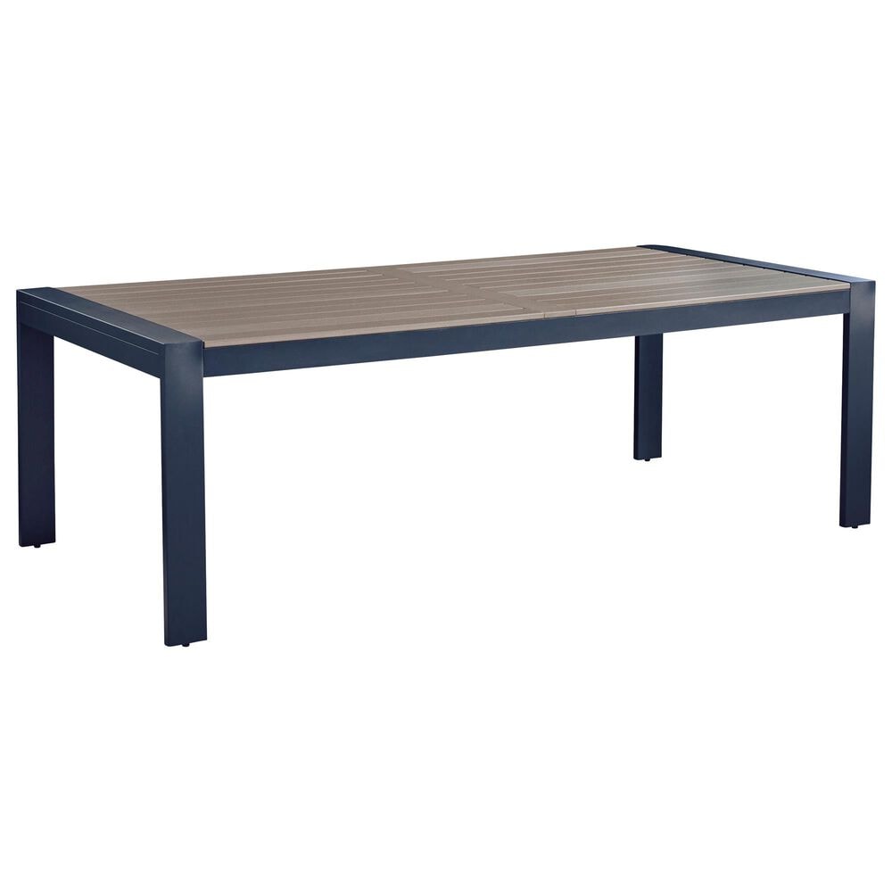 Ashley East Beach 7-Piece Patio Rectangular Dining Set in Navy Blue and Driftwood, , large