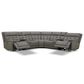 Interlochen 6-Piece Leather Power Reclining Sectional in Aline Light Gray, , large