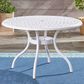 Hearth and Haven Phoenix Outdoor Round Dining Table in White - Table Only, , large