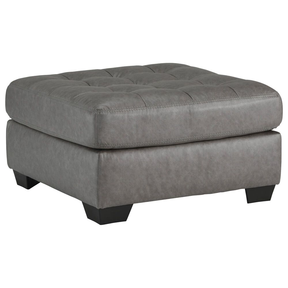 Ashley Clairette Court Oversized Accent Ottoman in Alloy, , large