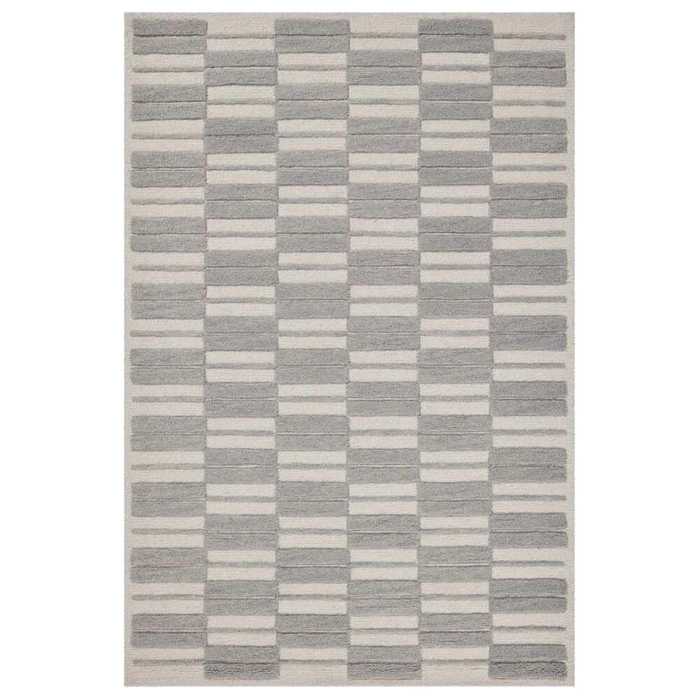 Chris Loves Julia x Loloi Bradley 2"6" x 7"6" Ivory and Grey Runner, , large