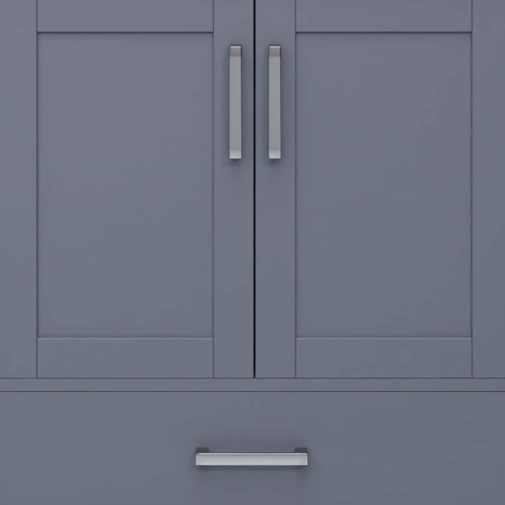 Lexora Home Jacques 30" Single Bathroom Vanity in Dark Grey with 2 cm White Quartz Top and Rectangular Sink, , large