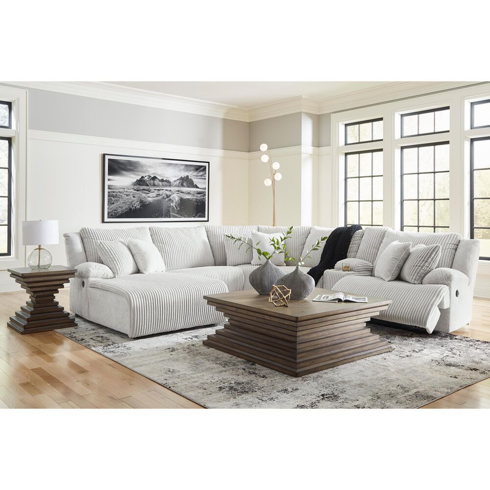 Ashley Top Tier 6-Piece Manual Reclining Sectional with Chaise in Alloy, , large