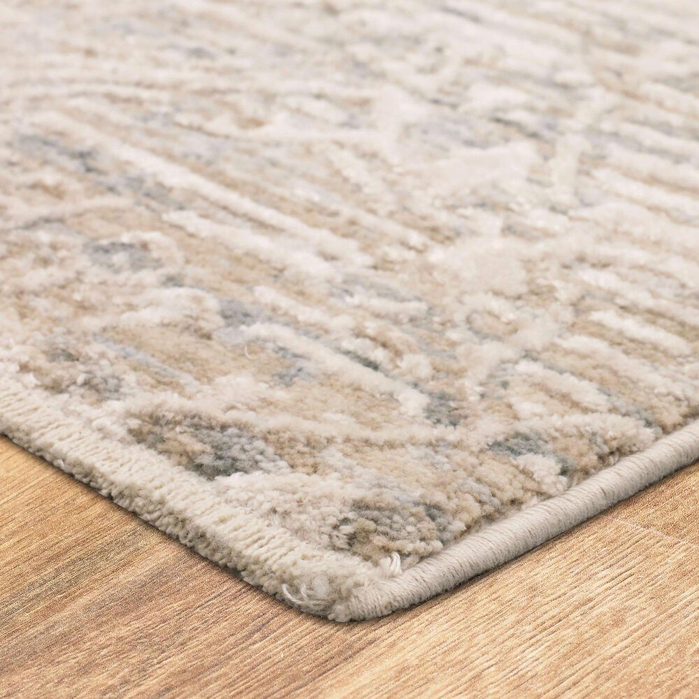 Karastan Solitude Mandawa 2&#39;7&quot; x 7&#39;3&quot; Cream Dark Grey Runner, , large