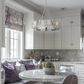 Golden Lighting Aenon 6-Light Wide Chandelier with Hammered Water Glass Shade in Pewter, , large