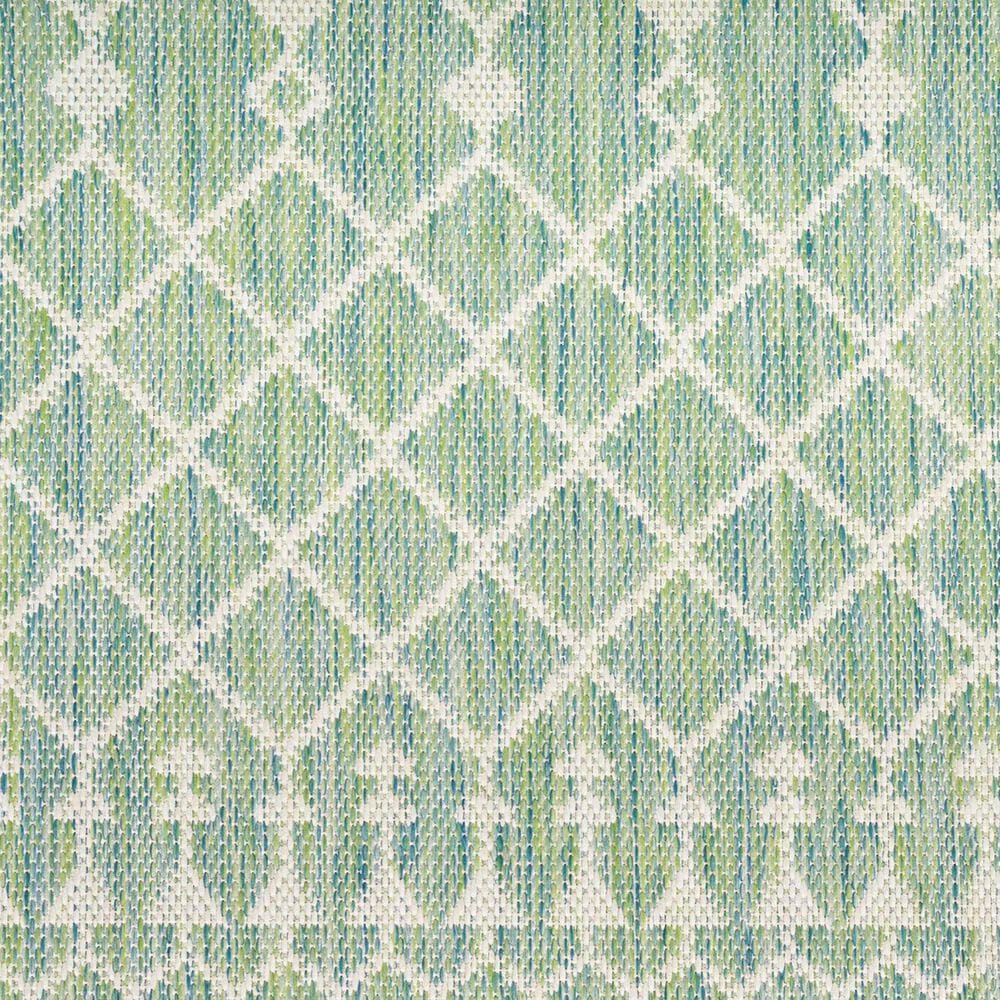 Nourison Positano Southwestern Blue and Green 6&#39; x 9&#39; Indoor/Outdoor Area Rug, , large