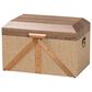 Baxton Studio Kande Storage Trunk with Hinged Top in Light Brown, Walnut and Bronze, , large