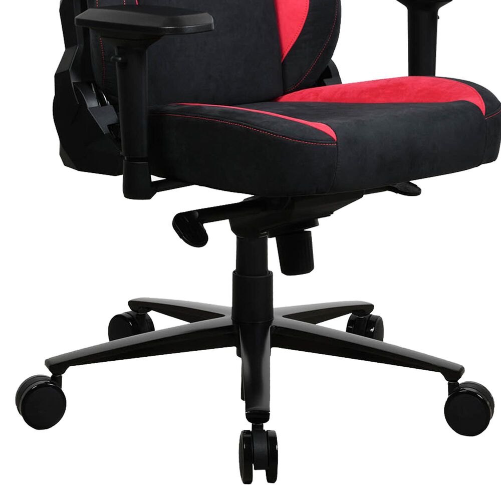 Arozzi Vernazza Supersoft Fabric Gaming Chair in Black and Red, , large
