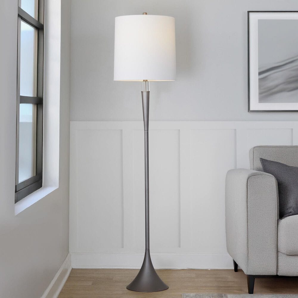 LumiSource Marla Floor Lamp in Cast Iron and Clear (Set of 2), , large