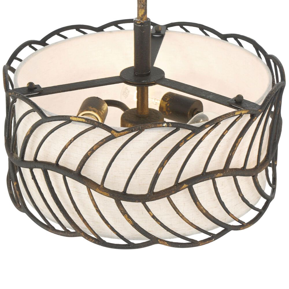 Golden Lighting Simbolo 3-Light Pendant in Antique Black, , large