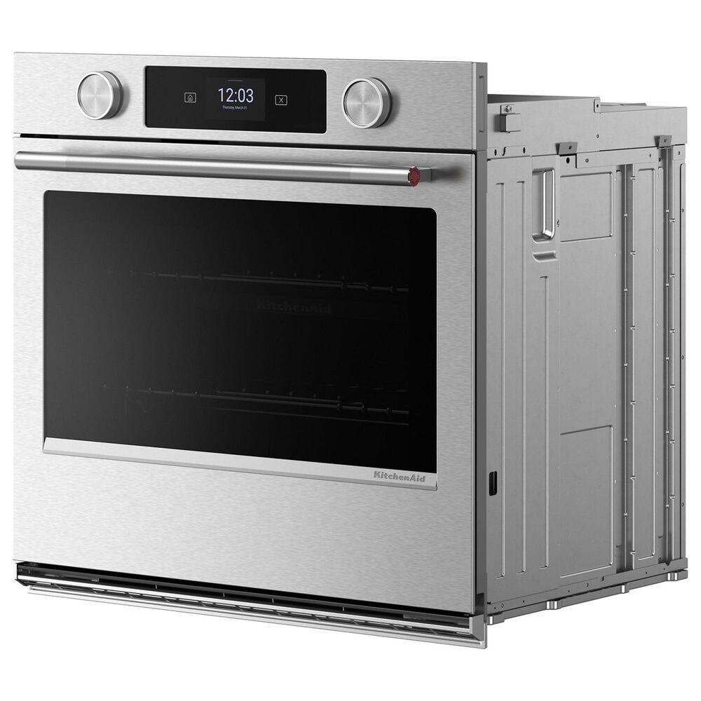 KitchenAid 2-Piece Kitchen Package with PrintShield Stainless Steel 30" Smart Electric Single Wall Oven and Black 30" Electric Cooktop, , large