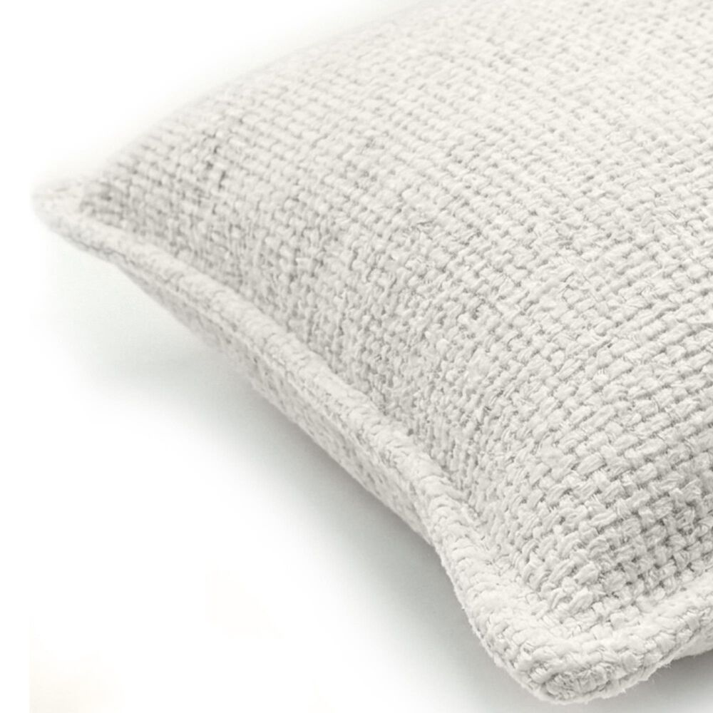 Chanasaya 20" Square Textured Accent Throw Pillow in Ivory, , large