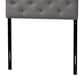 Baxton Studio Viviana Twin Upholstered Panel Headboard in Grey, , large