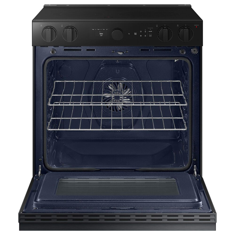 Samsung Bespoke Bespoke 6.3 Cu. Ft. Smart Slide-In Electric Range with Air Fry and Convection in Matte Black Steel, , large