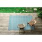 Kaleen Rugs Ziggy ZIG01-10 3" x 5" Denim and White Indoor/Outdoor Area Rug, , large