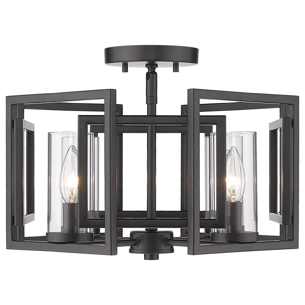 Golden Lighting Marco 4-Light Flush Mount in Matte Black, , large