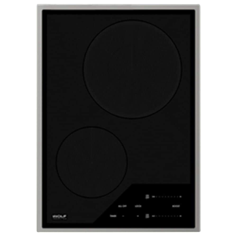Wolf 15" Transitional Induction Cooktop in Black and Stainless Steel, , large