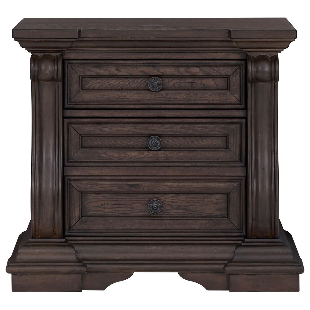 Sasha Lee Bellmeade 3-Drawer Nightstand in Distressed Medium Oak, , large