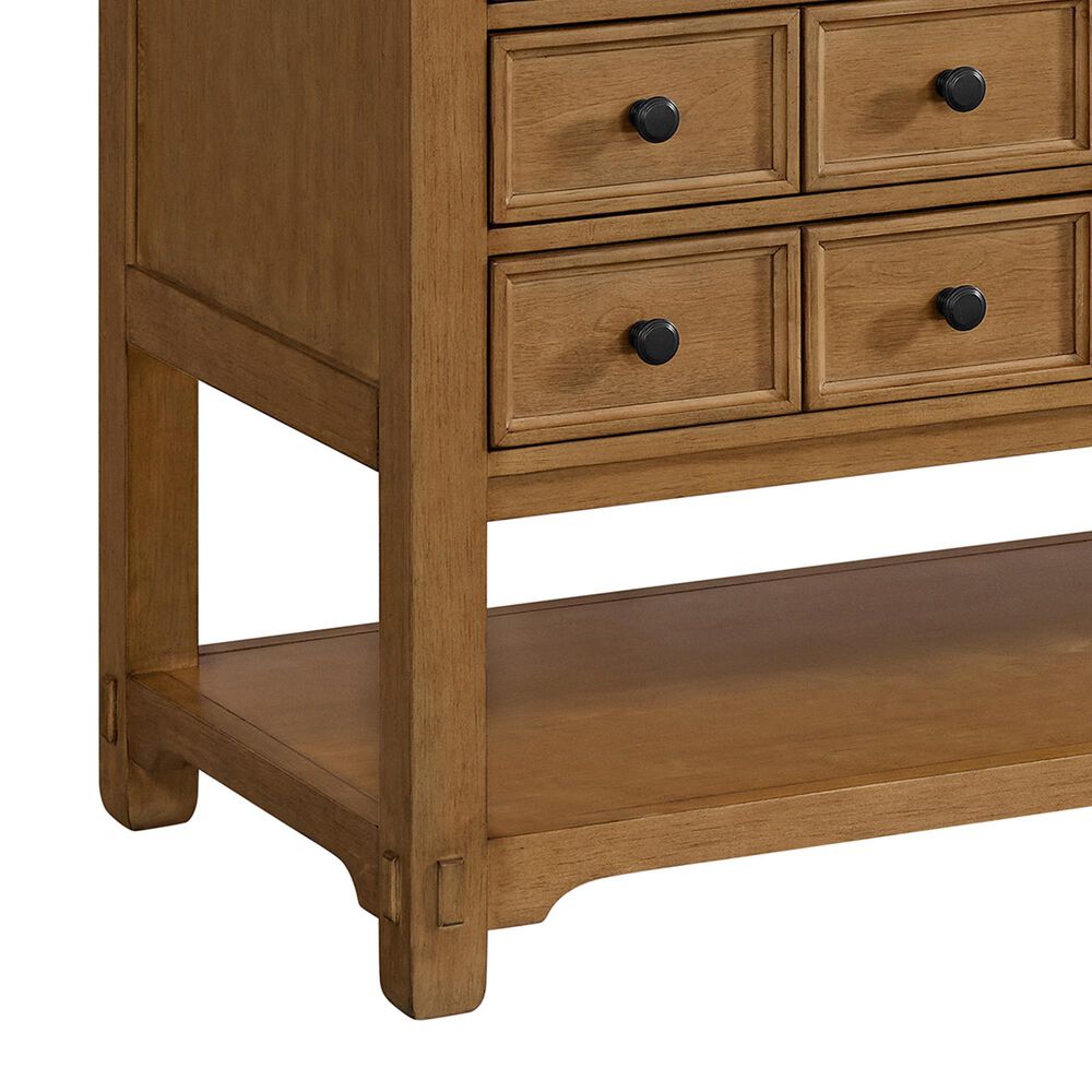James Martin Malibu 60&quot; Single Bathroom Vanity in Amber Birch with 3 cm Eternal Jasmine Pearl Quartz Top and Rectangular Sink, , large