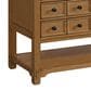 James Martin Malibu 60" Single Bathroom Vanity in Amber Birch with 3 cm Eternal Jasmine Pearl Quartz Top and Rectangular Sink, , large