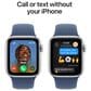 Apple Watch SE GPS + Cellular 40mm Silver Aluminum Case with Denim Sport Band - S/M, , large