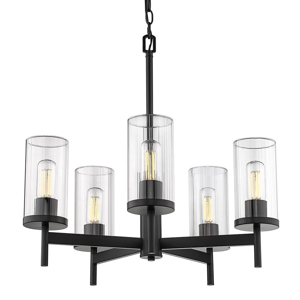 Golden Lighting Winslett 5-Light Chandelier in Matte Black, , large