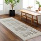 Surya Dresden Deep Teal, Taupe, Dusty Sage, Off-White, Light Gray, Mustard and Olive 2"7" x 7"3" Runner, , large