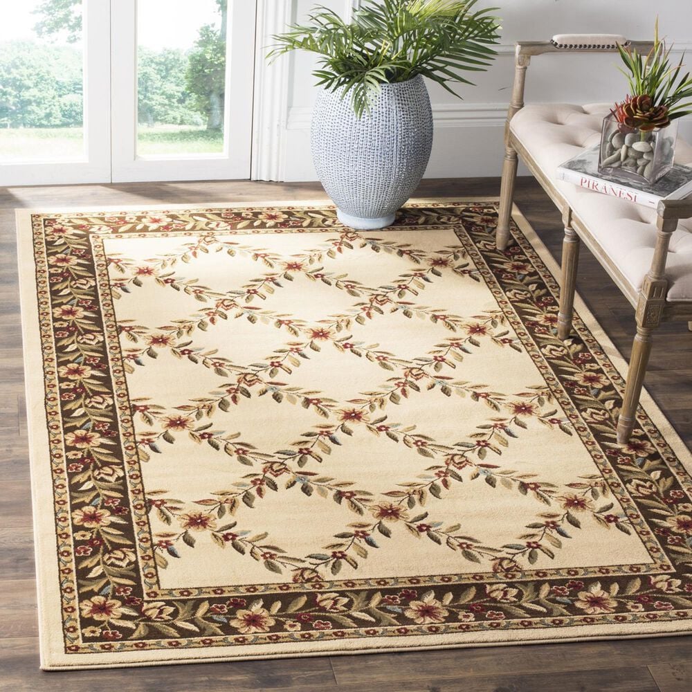 Safavieh Lyndhurst LNH557 8&#39; x 11&#39; Ivory and Brown Area Rug, , large
