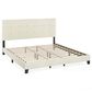 HOMLUX Laval King Upholstered Platform Bed Frame in Linen, , large