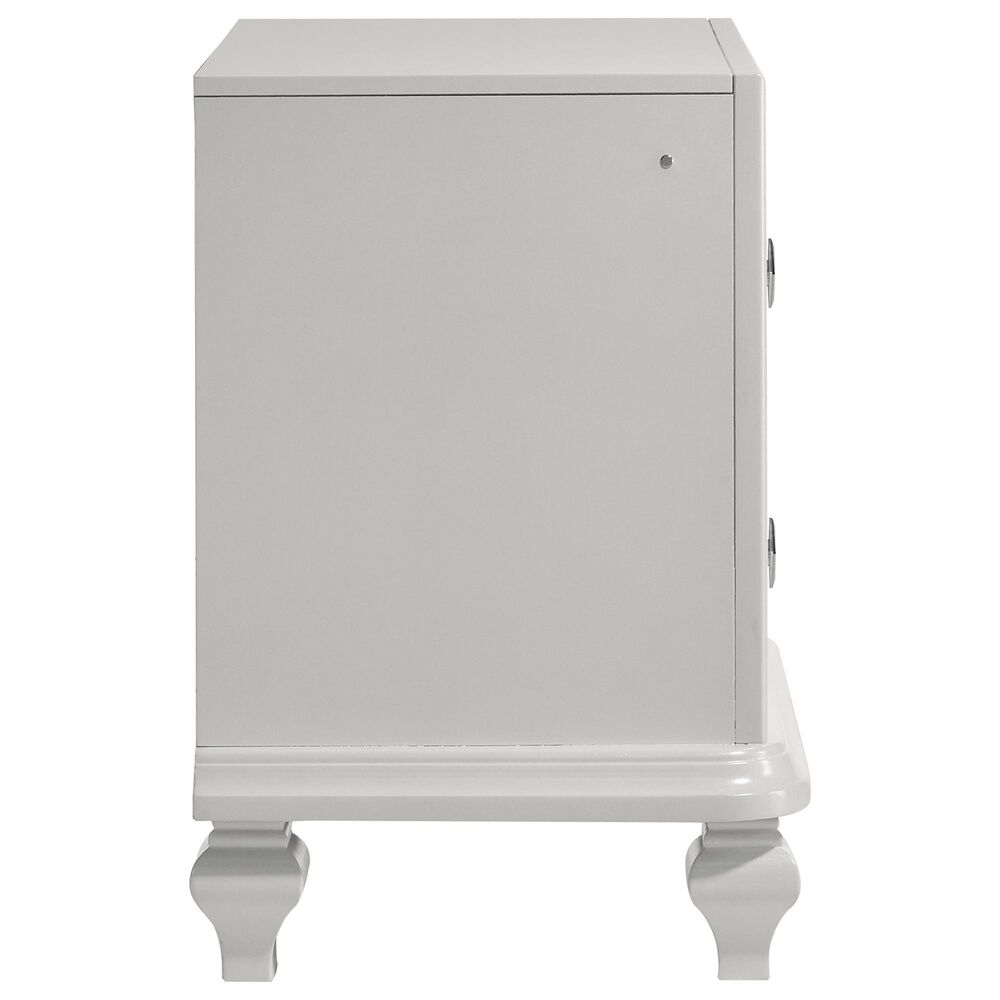 New Heritage Design Stardust 2-Drawer Nightstand in White, , large