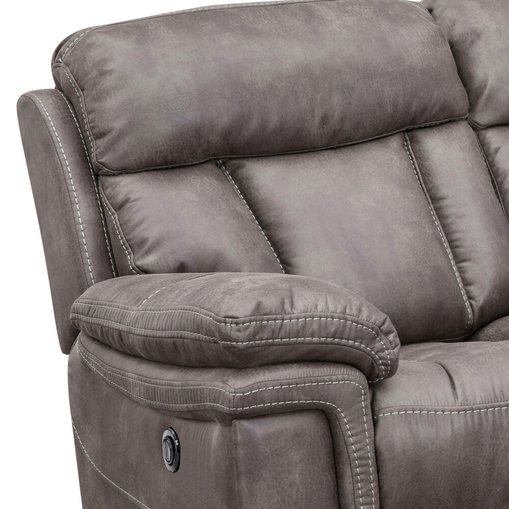 Blue River Estelle Power Reclining Loveseat in Gunmetal, , large