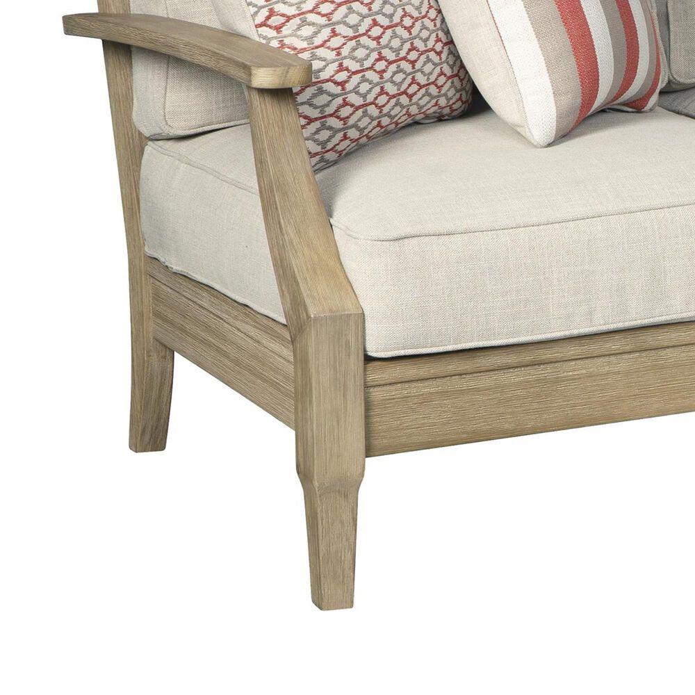 Ashley Clare View Sofa with Beige Cushion in Antique Teak, , large