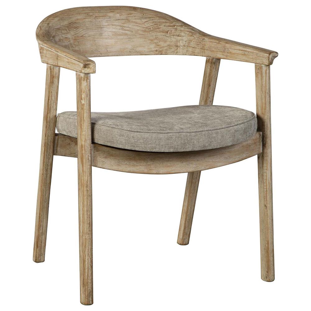 Nest Home Collections Vanessa Arm Chair in Aged White, , large
