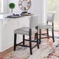 Linon Home Decor Brook Counter Stool in Black, , large