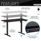 Rta Products Llc Vega Electric Standing Desk in Black, , large