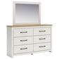 Ashley Linnocreek 4-Piece Queen Bedroom Set in White and Warm Brown, , large