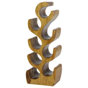 Maple and Jade 28" Rustic Wine Rack in Brown, Gold and Cocoa, , large