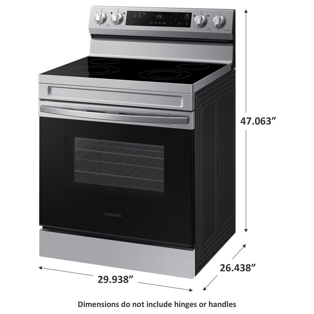 Samsung 6.3 Cu. Ft. Freestanding Electric Range with 4 Burners in Stainless Steel, , large