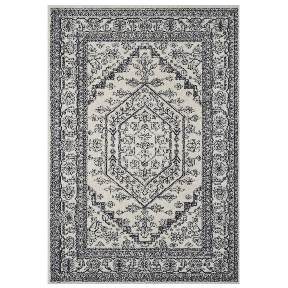 Safavieh Adirondack ADR108R 5&#39;1&quot; x 7&#39;6&quot; Ivory and Navy Area Rug, , large