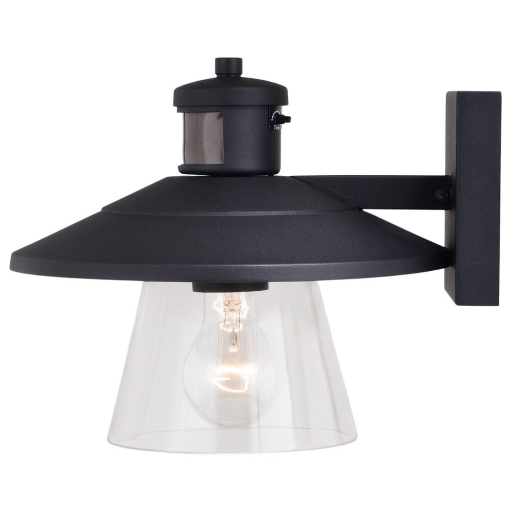 Vaxcel Westport 1-Light Outdoor Motion Sensor Wall Sconce in Textured Black, , large