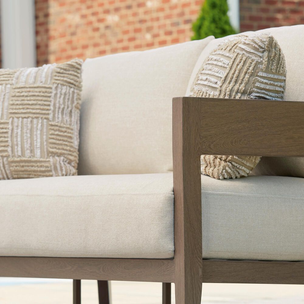 Ashley Serene Bay Patio Loveseat in White, , large