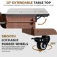 Hearth and Haven Outdoor Kitchen Island Cart with Extendable Stainless Steel Top and Adjustable Shelf in Brown, , large