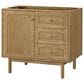 James Martin Vanities Laurent 36" Single Bathroom Vanity in Light Natural Oak with 3 cm Arctic Fall Solid Surface Top and Rectangular Sink, , large