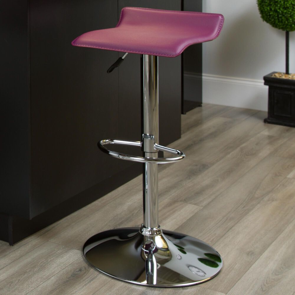 Flash Furniture Adjustable Barstool in Purple, , large