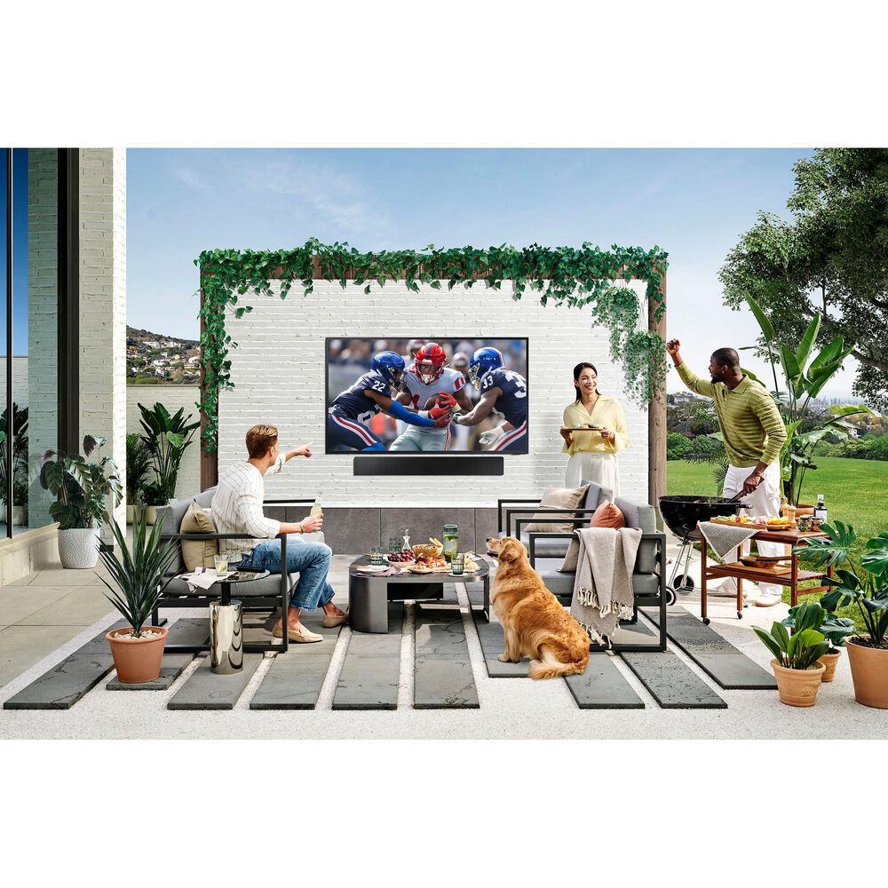 Samsung 75&quot; Class 4K The Terrace Full Sun QLED Outdoor TV in Titan Black - Smart TV, , large